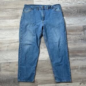 Carhartt Relaxed Fit Jeans Blue Denim Straight Leg 42x32 Made in USA